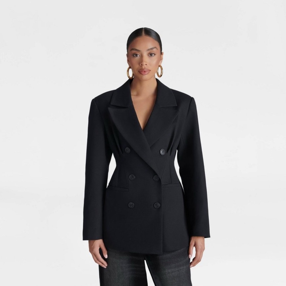 KBB by KAHLANA Women's 'The Corset Blazer' - Black XL